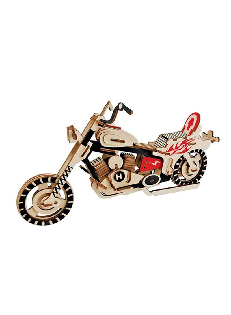 3D Wooden Motorcycle Puzzle - Image 1